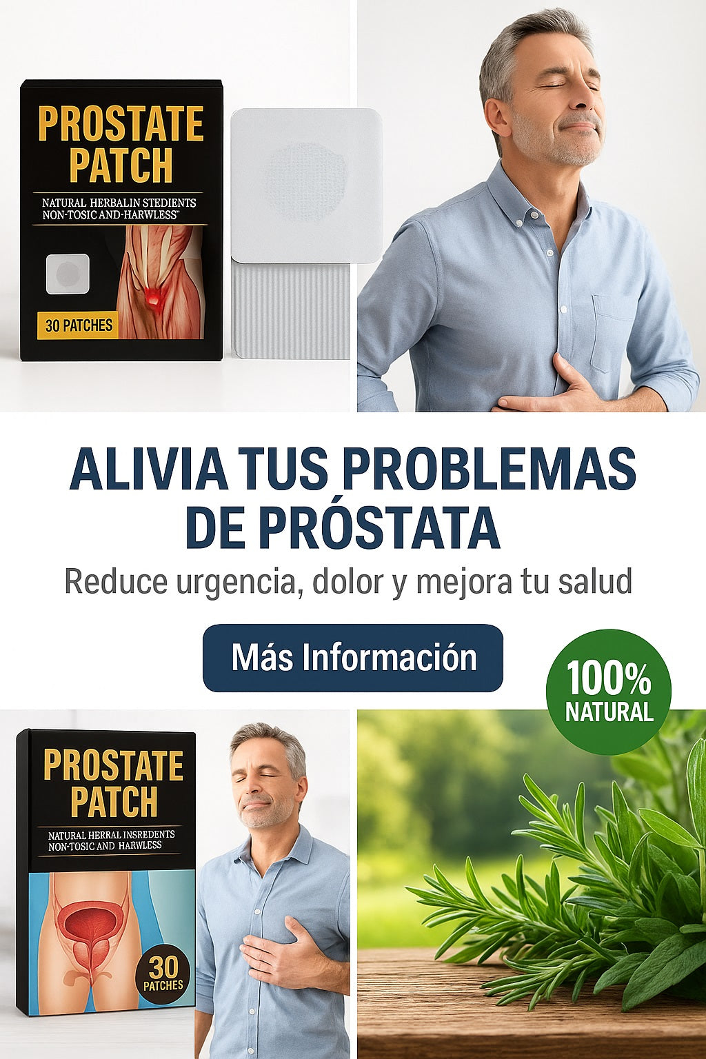 PROSTATE PATCH NATURAL HERB AL 30 PARCHE