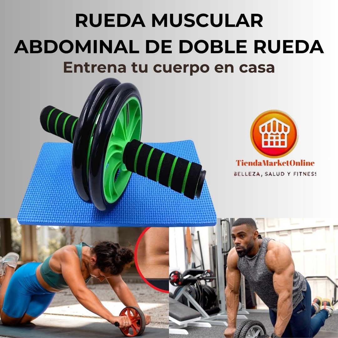 RUEDA MUSCULAR ABDOMINAL DE DOBLE RUEDA