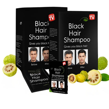SHAMPOO TINTE CUBRE CANAS BLACK HAIR (NEGRO)