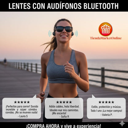 LENTES CON AUDIFONOS Y  BLUETOOTH