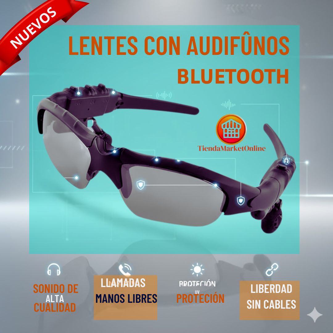 LENTES CON AUDIFONOS Y  BLUETOOTH