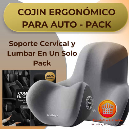 COJIN ERGONÓMICO PARA AUTO - PACK